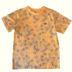 RBX Graphic Tee Youth Size 12 Orange Grey Geometric Activewear Sporty Athleisure